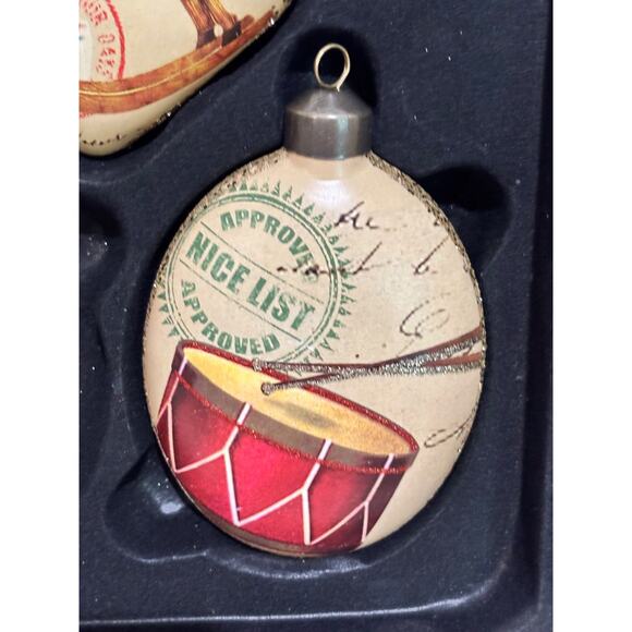 Vintage Inspired Glass larger Christmas Ornaments Set Of 7 Costco country retro - Picture 4 of 11